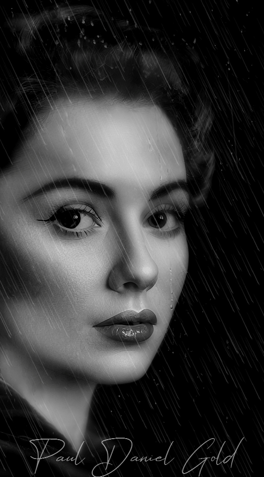 Sometimes the final frame is the one that lingers. As the rain traced lines down the window, I asked my client to look outward while I stepped into the storm. In that quiet pause between light and weather, the image revealed itself.